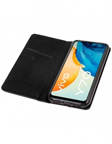 Funda libro soporte TPU Vivo Y70 negra