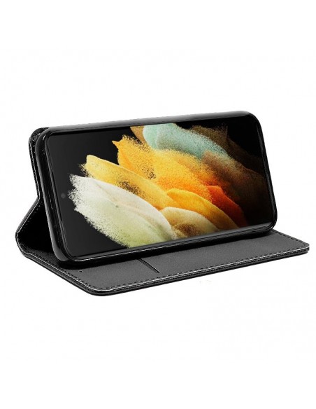 Funda libro soporte TPU Samsung G998 Galaxy S21 Ultra negra