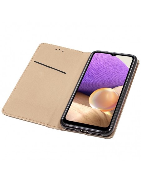 Funda libro soporte TPU Samsung A326 Galaxy A32 5G marrón beige