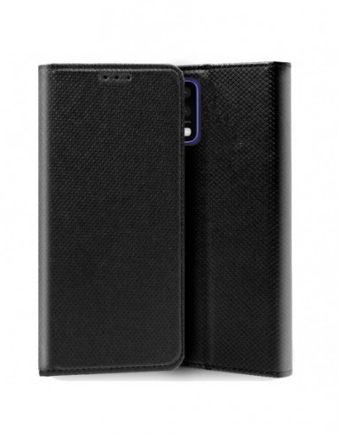 Funda libro soporte TPU LG K52 negra