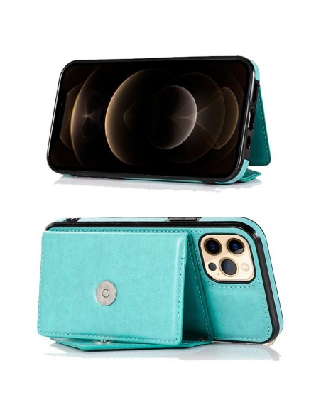 Carcasa colgante cama TPU iPhone 12 Pro Max cartera verde menta