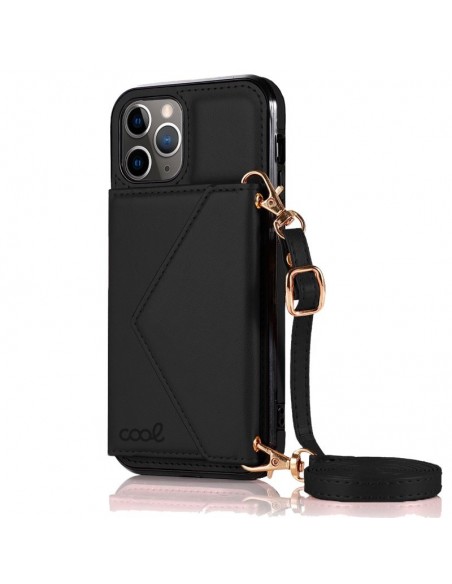 Carcasa colgante cama TPU iPhone 11 Pro cartera negra
