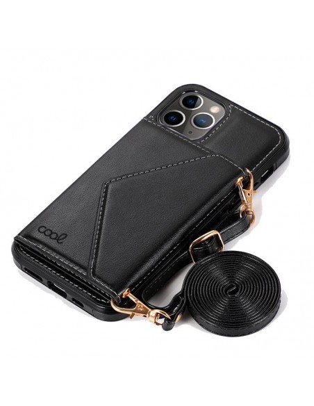 Carcasa colgante cama TPU iPhone 11 Pro cartera negra