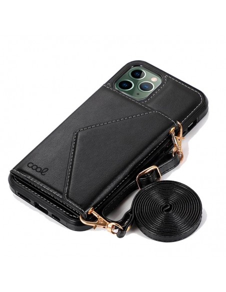 Carcasa colgante cama TPU iPhone 11 Pro Max cartera negra