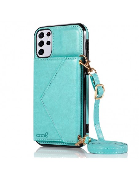 Carcasa colgante cama TPU Samsung G998 Galaxy S21 Ultra cartera verde menta