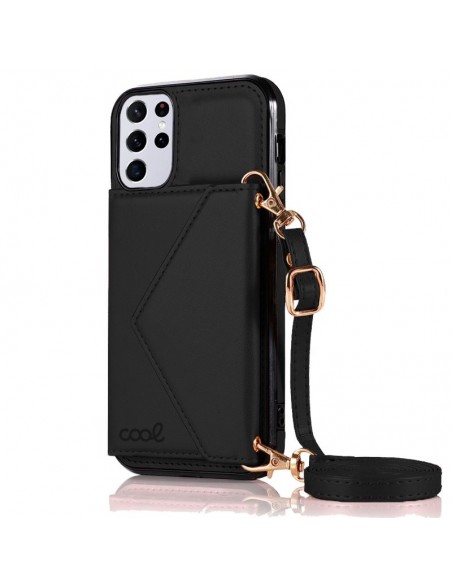 Carcasa colgante cama TPU Samsung G998 Galaxy S21 Ultra cartera negra