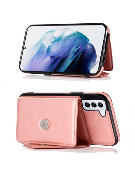 Carcasa colgante cama TPU Samsung G996 Galaxy S21 Plus cartera rosa