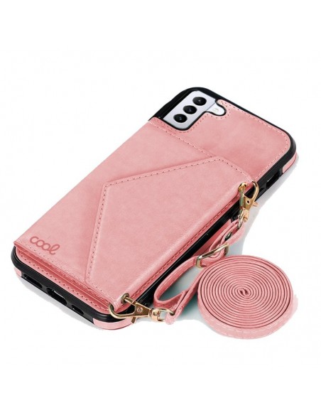 Carcasa colgante cama TPU Samsung G996 Galaxy S21 Plus cartera rosa
