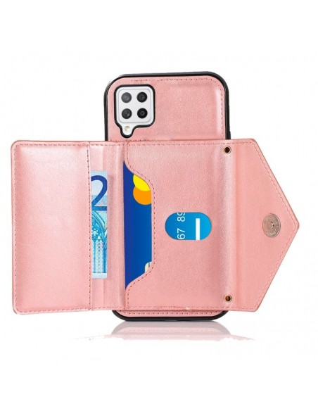 Carcasa colgante cama TPU Samsung A426 Galaxy A42 5G cartera rosa