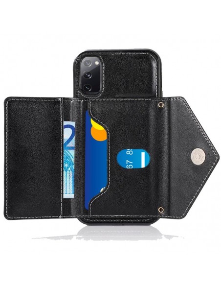 Carcasa colgante cama TPU Samsung G780 Galaxy S20 FE cartera negra