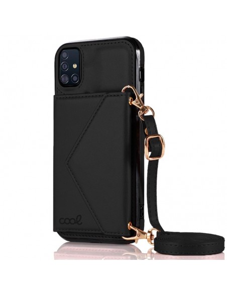 Carcasa colgante cama TPU Samsung A515 Galaxy A51 cartera negra