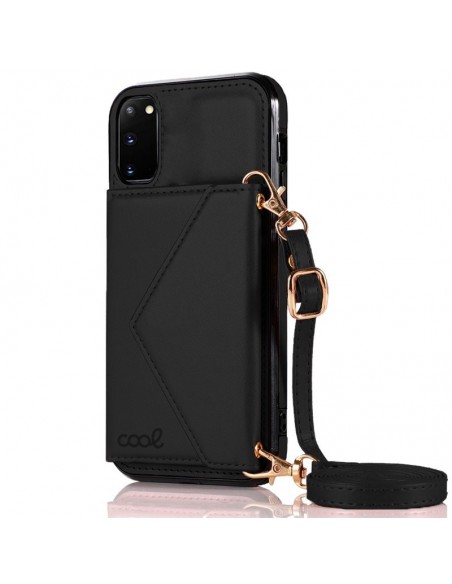 Carcasa colgante cama TPU Samsung G980 Galaxy S20 cartera negra