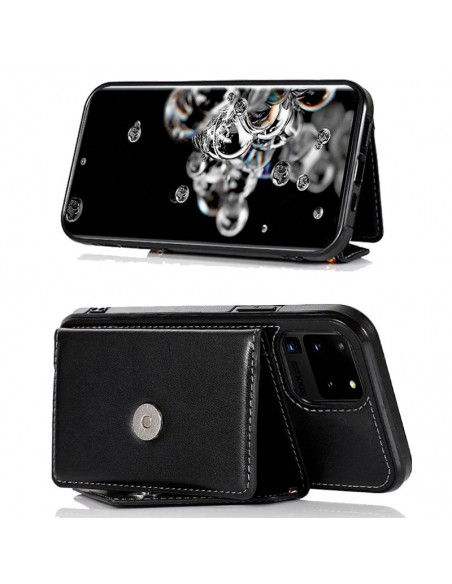 Carcasa colgante cama TPU Samsung G988 Galaxy S20 Ultra 5G cartera negra