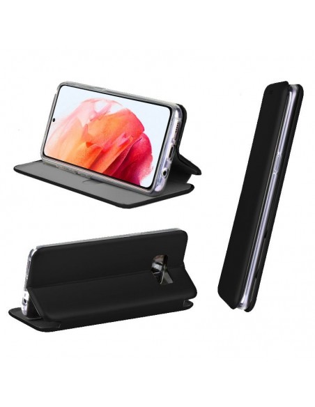 Funda libro soporte Samsung G990 Galaxy S21 Elegance negra