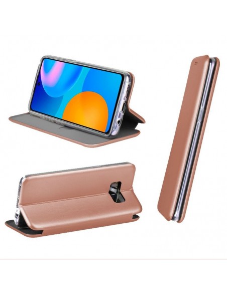 Funda libro soporte Huawei P Smart 2021 Elegance oro rosa