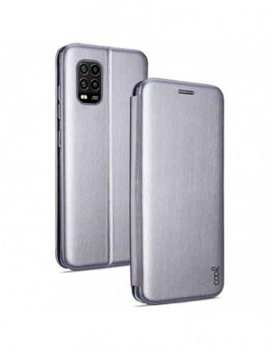 Funda libro soporte Xiaomi Mi 10 Lite Elegance plata