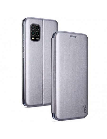 Funda libro soporte Xiaomi Mi 10 Lite Elegance plata