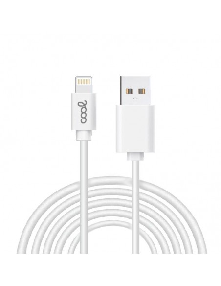 Cable USB compatible COOL lightning para iPhone / iPad (3 metros) blanco