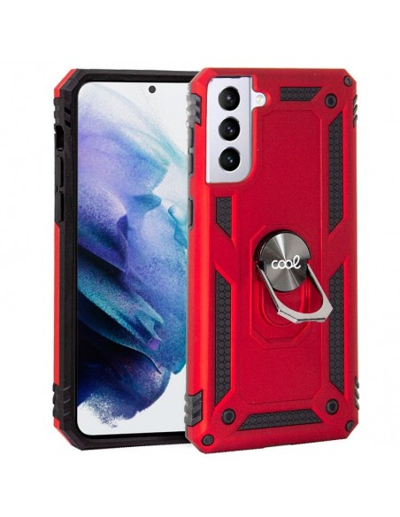 Carcasa reforzada cama TPU Samsung G996 Galaxy S21 Plus anilla roja