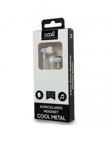 Auriculares 3,5 mm COOL metalizados...