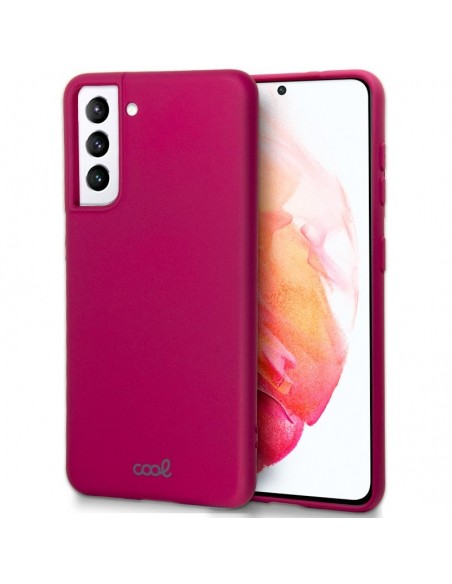 Carcasa TPU cama tela Samsung G990 Galaxy S21 rojo tinto