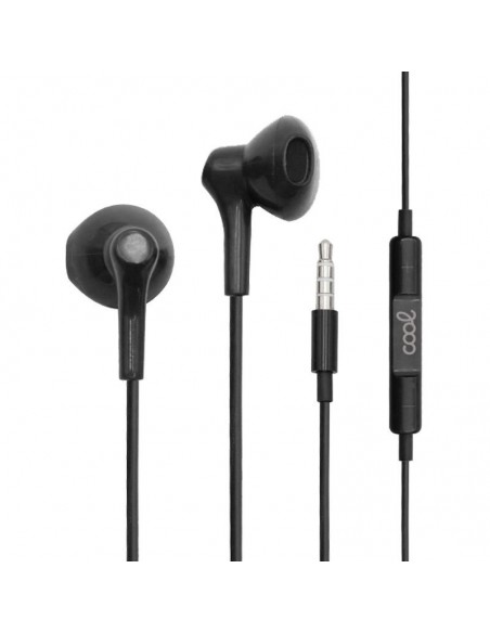 Auriculares 3,5 mm COOL Bora estéreo con micro negros