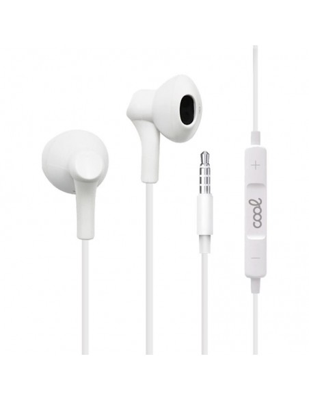 Auriculares 3,5 mm COOL Bora estéreo con micro blancos