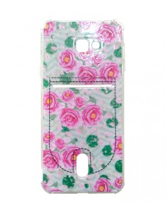 Carcasa TPU bolsillo Samsung J415 Galaxy J4 Plus diseño flores rosa verde