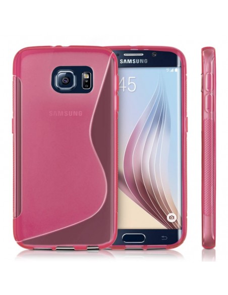 Funda gel TPU ola Samsung G925F Galaxy S6 Edge rosa