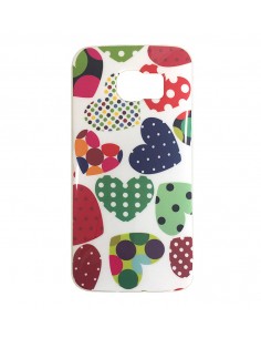 Carcasa TPU Samsung G925 Galaxy S6 Edge diseño Corazones varios