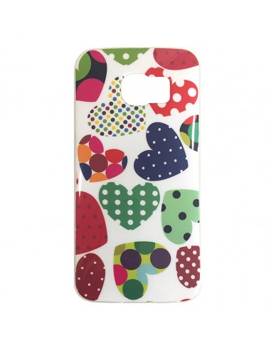 Carcasa TPU Samsung G925 Galaxy S6 Edge diseño Corazones varios