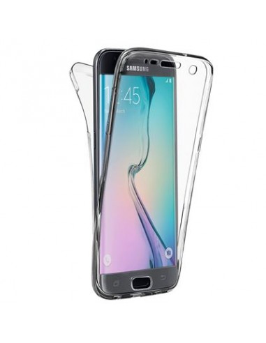 Funda gel TPU 360 2 en 1 Samsung Galaxy G925 Galaxy S6 Edge transparente doble (Frontal + trasera)