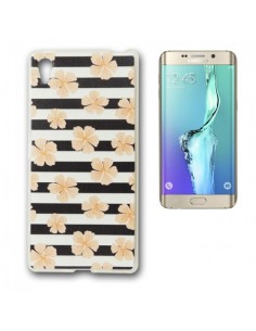 Carcasa TPU 3D Samsung G928f Galaxy S6 Edge Plus diseño Rayas y Flores