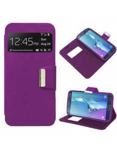 Funda libro soporte TPU Samsung G928f Galaxy S6 Edge Plus rosa