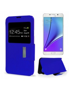 Funda libro soporte TPU Samsung N920 Galaxy Note 5 azul