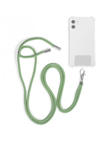 Cordón colgante universal con tarjeta para smartphone verde pistacho