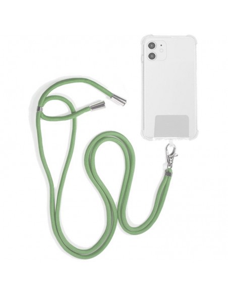 Cordón colgante universal con tarjeta para smartphone verde pistacho