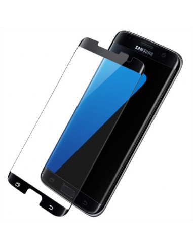 Protector pantalla vidrio templado Samsung G935 Galaxy S7 Edge negro (Curvo 3D)