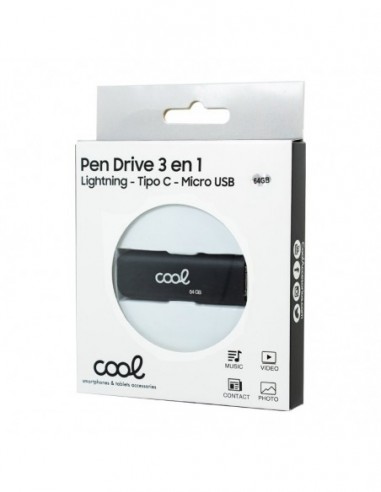 Pen Drive llavero USB 64 GB COOL (3...