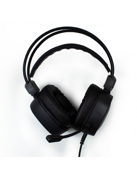 Auriculares cascos estéreo videojuegos PC / PS4 / PS5 / Xbox Gaming COOL Houston con iluminación y adaptador audio