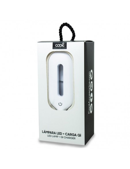 Lámpara LED + Base de carga inalámbrica Qi COOL blanca