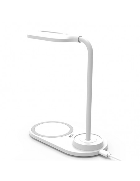 Lámpara LED + Base de carga inalámbrica Qi COOL blanca