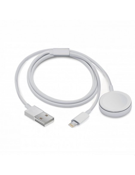 Cable USB 2 en 1 magnético para Apple Watch + Cable lightning para iPhone / iPad 1 metro