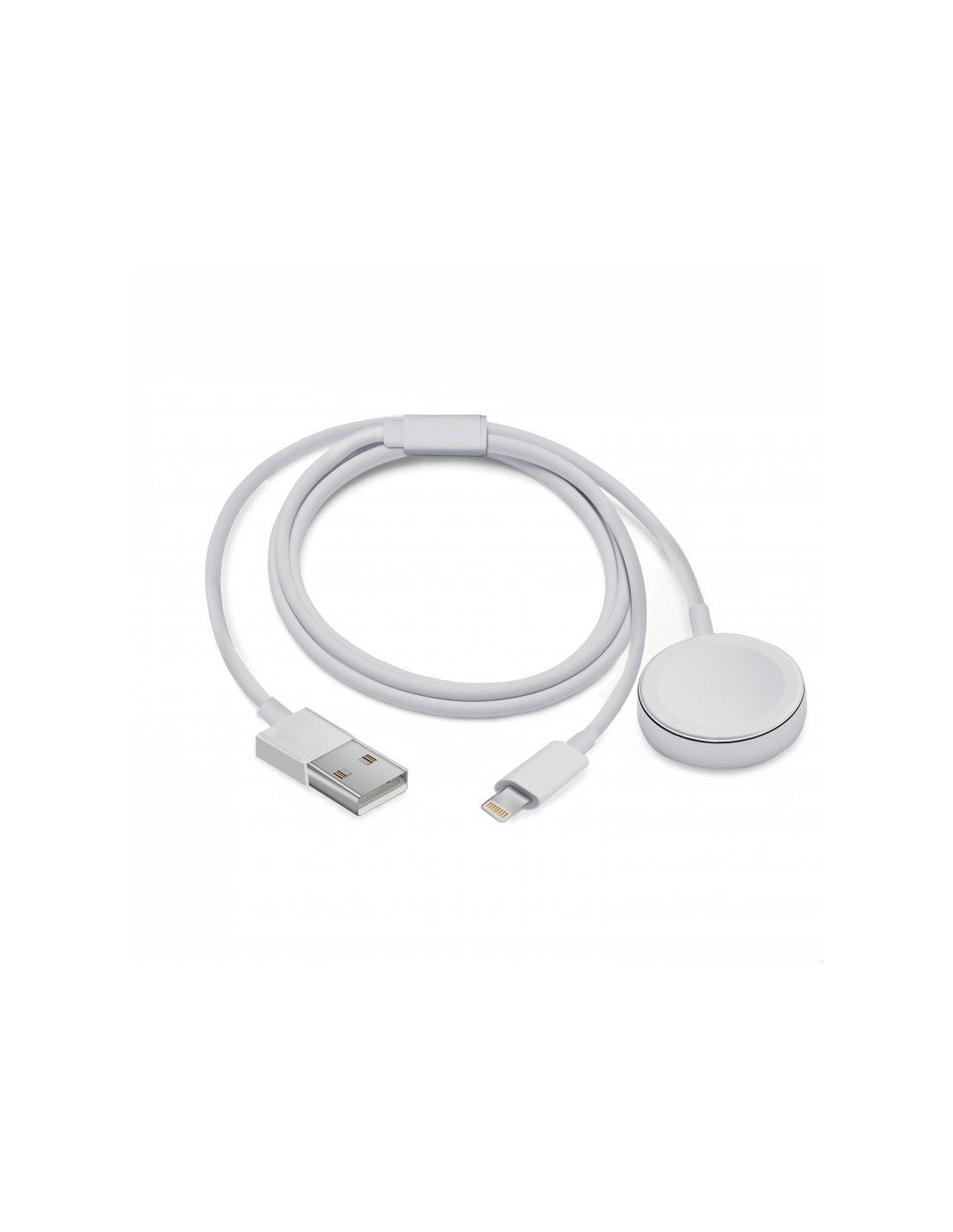 Cable USB 2 en 1 magnético para Apple Watch + Cable lightning para