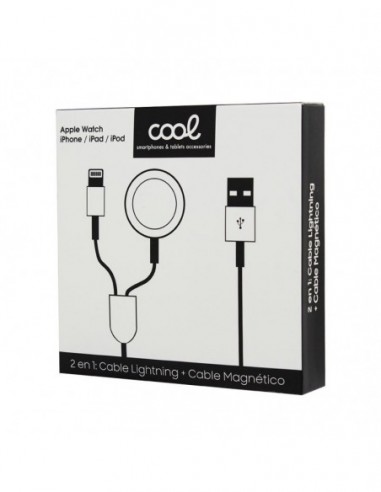Cable USB 2 en 1 magnético para Apple...