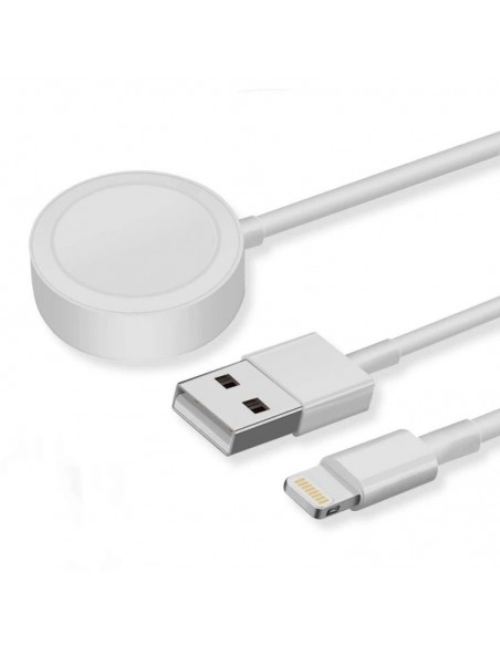 Cable USB 2 en 1 magnético para Apple Watch + Cable lightning para iPhone / iPad 1 metro