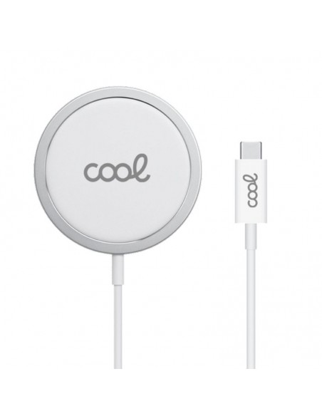 Dock base cargadora magnética inalámbrica para Smartphones Qi blanca