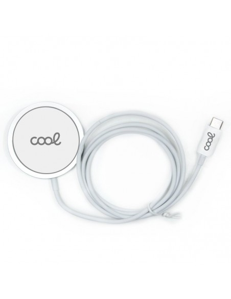 Dock base cargadora magnética inalámbrica para Smartphones Qi blanca