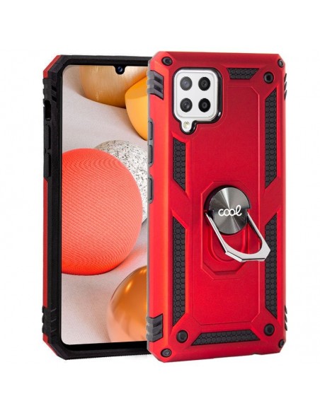 Carcasa reforzada cama TPU Samsung A426 Galaxy A42 5G anilla roja