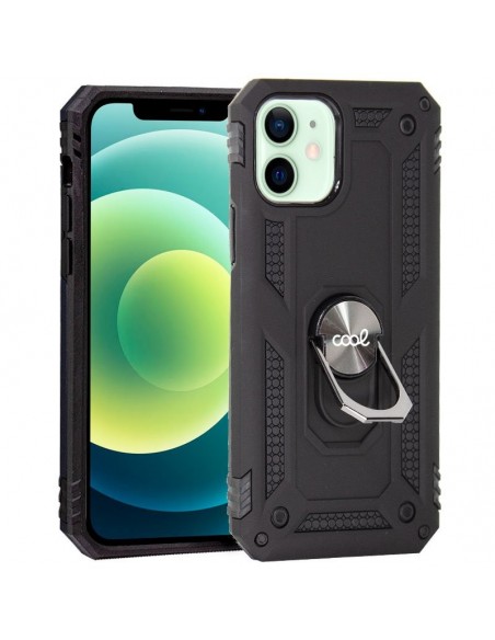 Carcasa reforzada cama TPU iPhone 12 / 12 Pro anilla negra